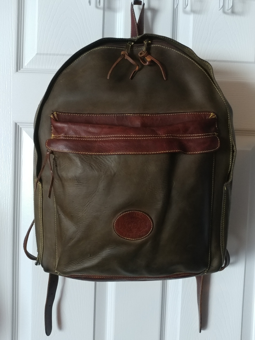 Roots Leather Backpack